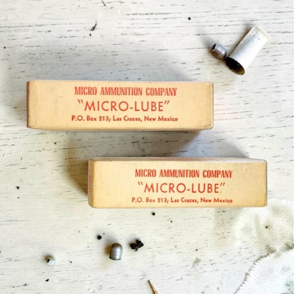Vintage Micro Ammunition Co Micro-Lube Bullet Lubricant NOS 2 Boxes Las Cruces